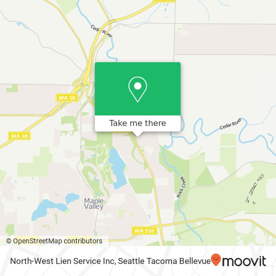 Mapa de North-West Lien Service Inc