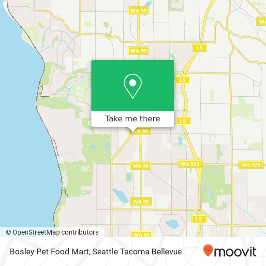 Mapa de Bosley Pet Food Mart