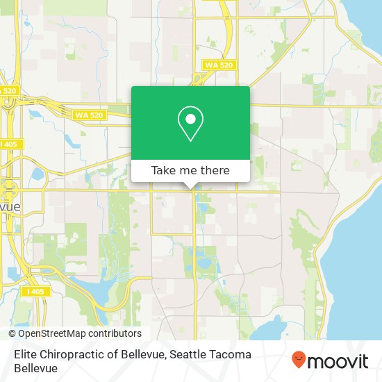 Elite Chiropractic of Bellevue map