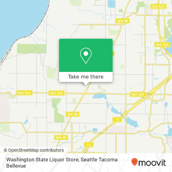 Washington State Liquor Store map