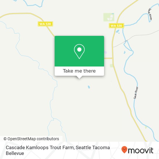 Mapa de Cascade Kamloops Trout Farm