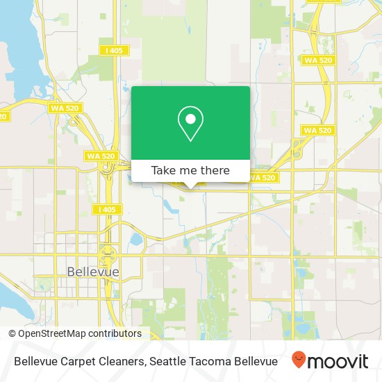 Bellevue Carpet Cleaners map