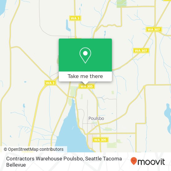 Contractors Warehouse Poulsbo map