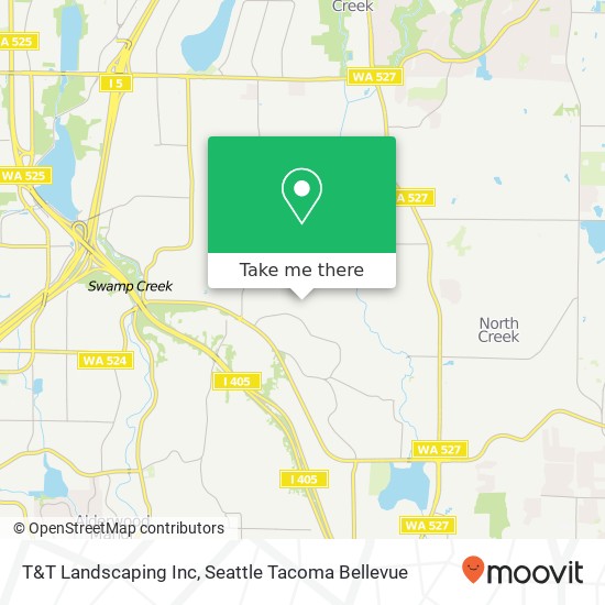 Mapa de T&T Landscaping Inc
