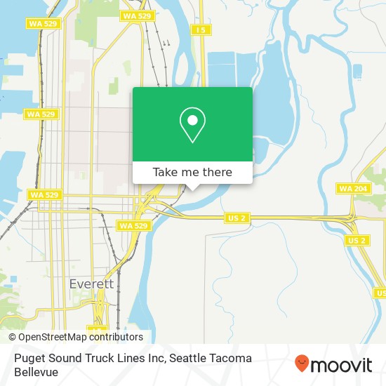 Mapa de Puget Sound Truck Lines Inc