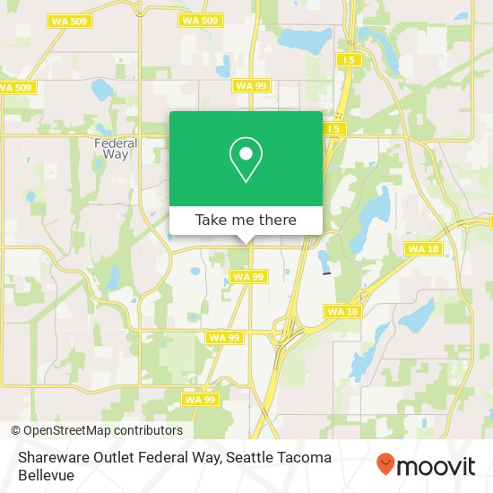 Shareware Outlet Federal Way map