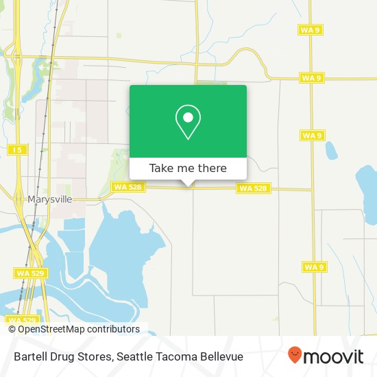 Mapa de Bartell Drug Stores