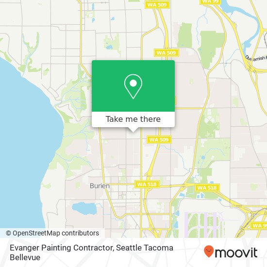 Evanger Painting Contractor map