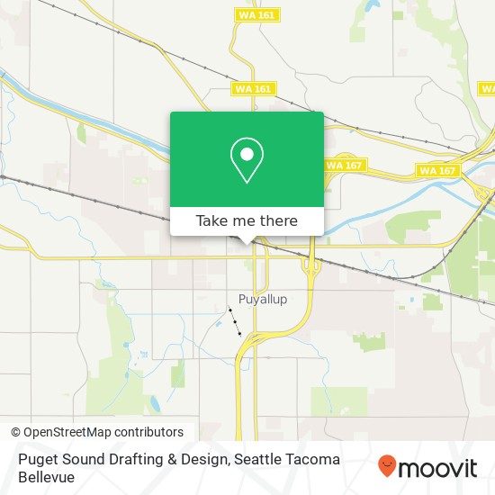 Puget Sound Drafting & Design map