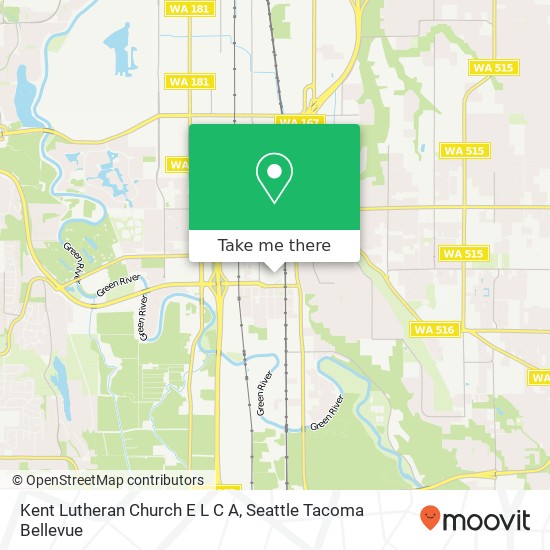 Kent Lutheran Church E L C A map