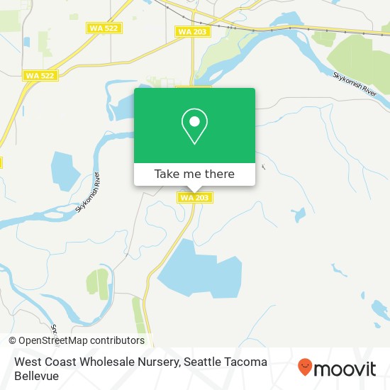 West Coast Wholesale Nursery map