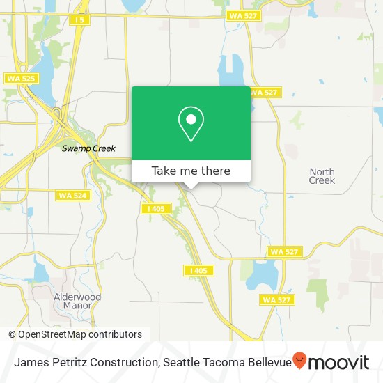 Mapa de James Petritz Construction