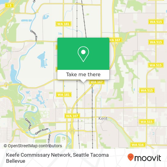 Mapa de Keefe Commissary Network