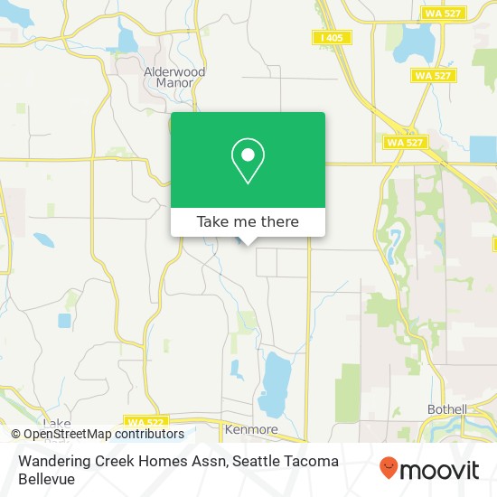 Wandering Creek Homes Assn map