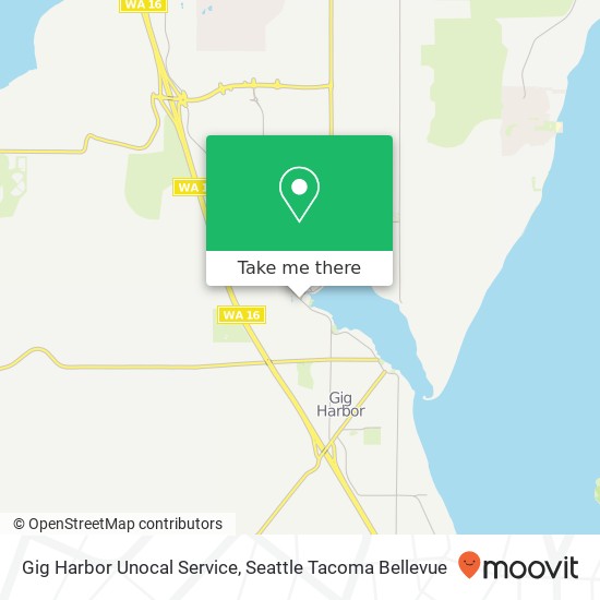 Gig Harbor Unocal Service map