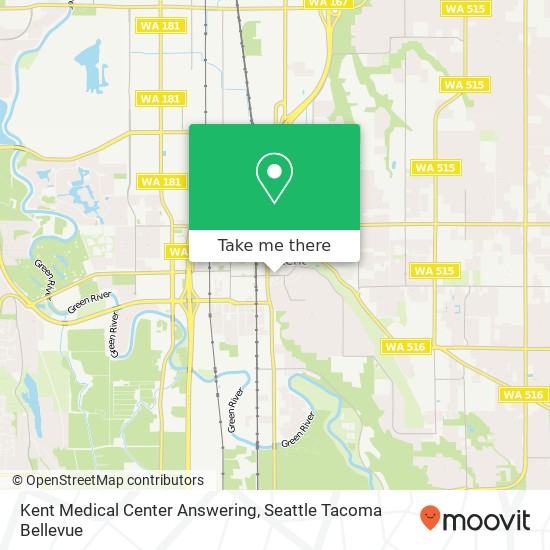 Kent Medical Center Answering map