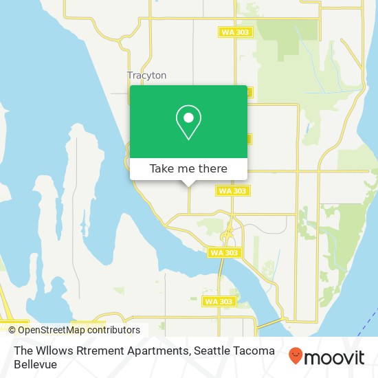 The Wllows Rtrement Apartments map