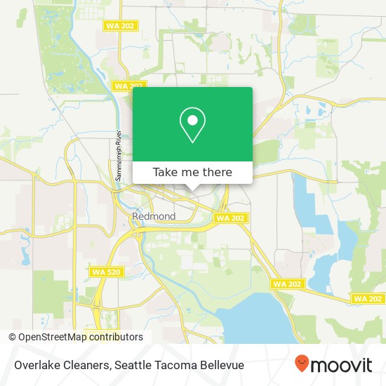 Overlake Cleaners map