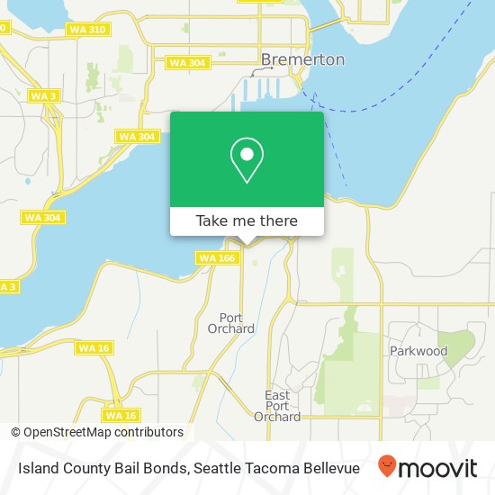 Mapa de Island County Bail Bonds