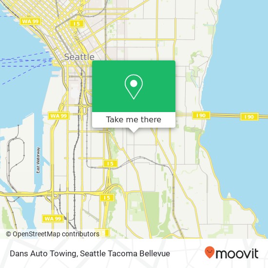 Dans Auto Towing map