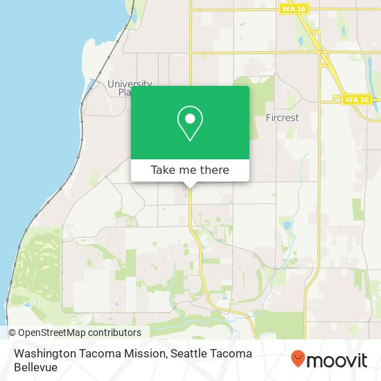 Mapa de Washington Tacoma Mission