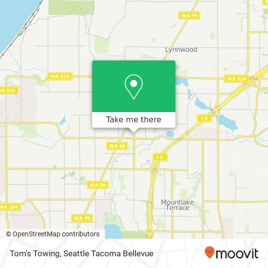 Tom's Towing map