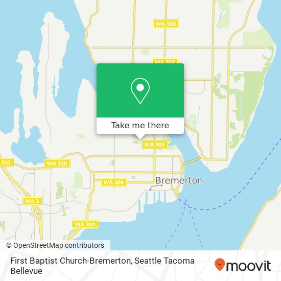Mapa de First Baptist Church-Bremerton