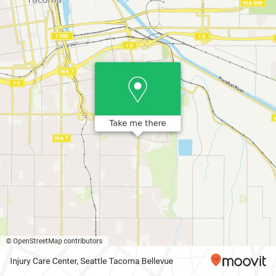 Injury Care Center map