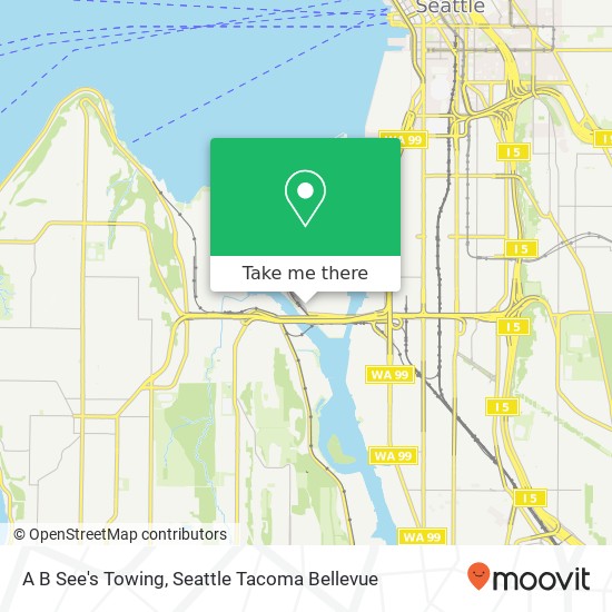 A B See's Towing map