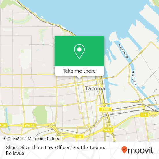 Mapa de Shane Silverthorn Law Offices