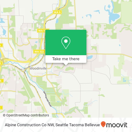 Alpine Construction Co NW map