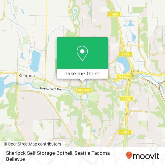 Sherlock Self Storage-Bothell map