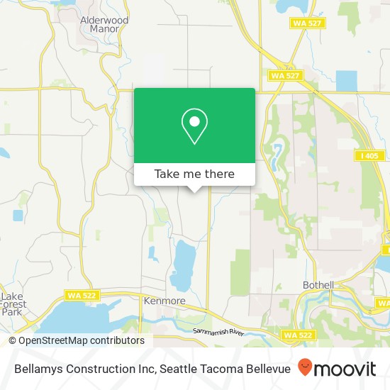 Bellamys Construction Inc map