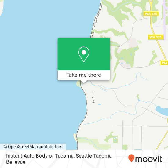 Instant Auto Body of Tacoma map