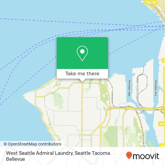 Mapa de West Seattle Admiral Laundry