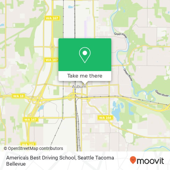 America's Best Driving School map