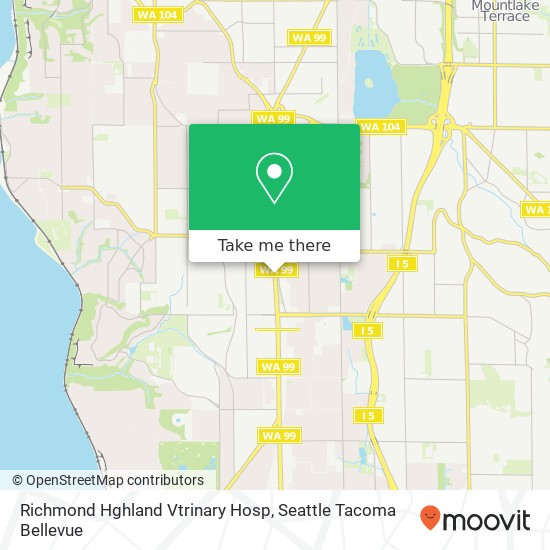 Mapa de Richmond Hghland Vtrinary Hosp