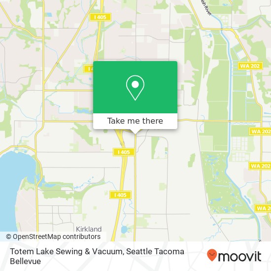 Totem Lake Sewing & Vacuum map