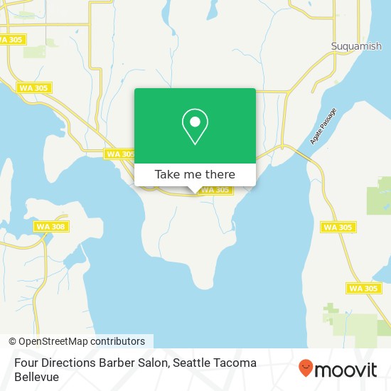 Mapa de Four Directions Barber Salon