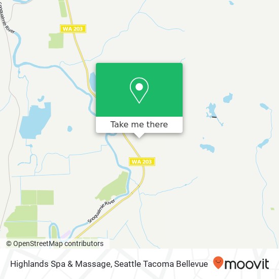 Highlands Spa & Massage map