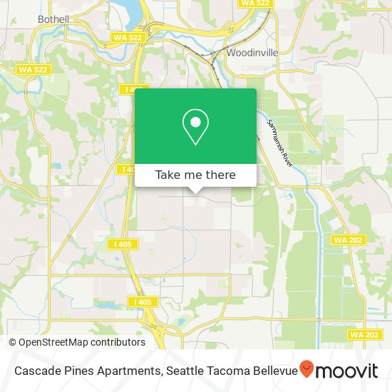 Cascade Pines Apartments map