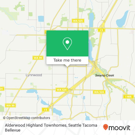 Mapa de Alderwood Highland Townhomes