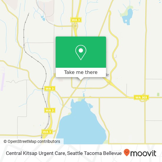 Mapa de Central Kitsap Urgent Care