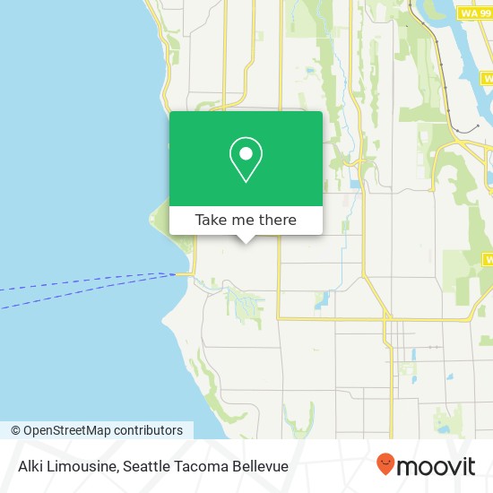 Alki Limousine map