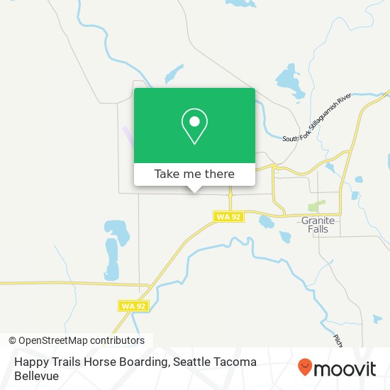 Happy Trails Horse Boarding map