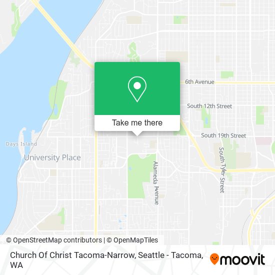 Church Of Christ Tacoma-Narrow map