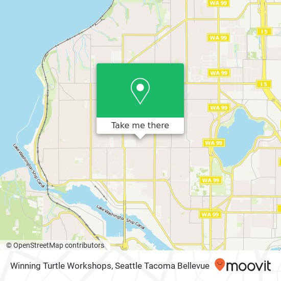 Mapa de Winning Turtle Workshops