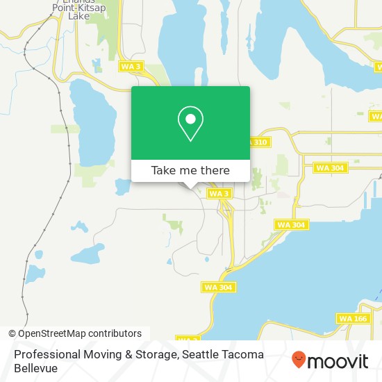 Professional Moving & Storage map