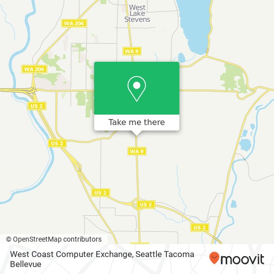 West Coast Computer Exchange map