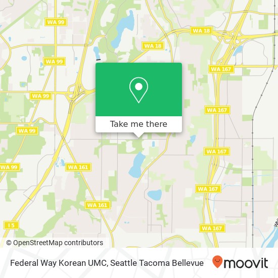 Federal Way Korean UMC map